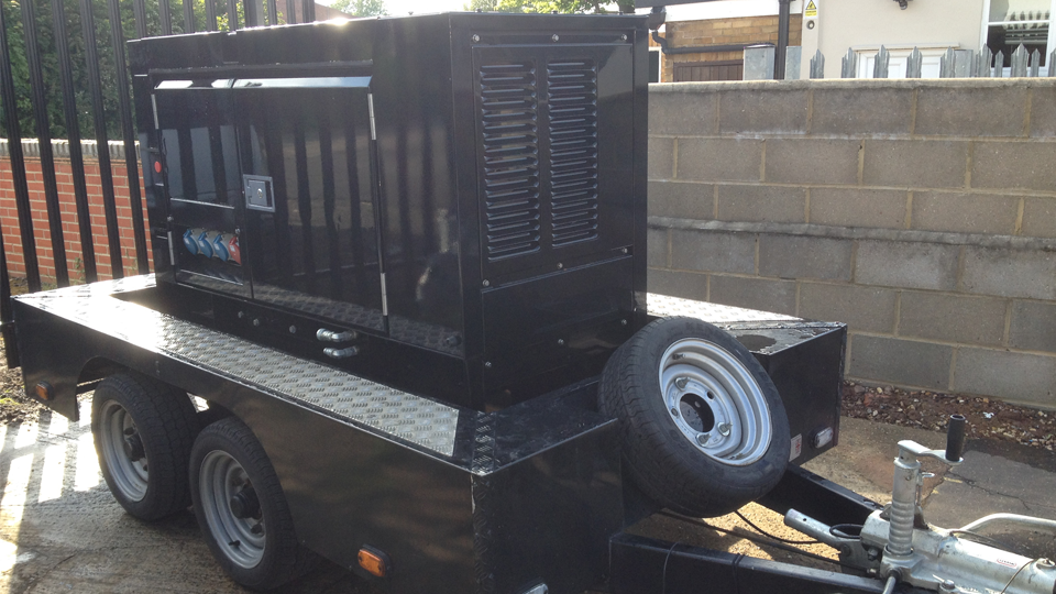 Northamptonshire Stage Hire 20KVA Ultra Silent Road Towable Diesel Generator