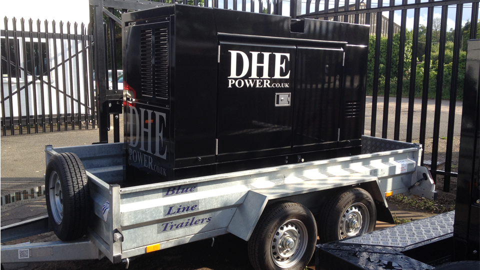 Northamptonshire Stage Hire 60KVA Ultra Silent Road Towable Diesel Generator